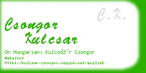 csongor kulcsar business card